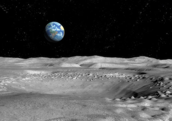 Moon + Earth - Deposit Photos